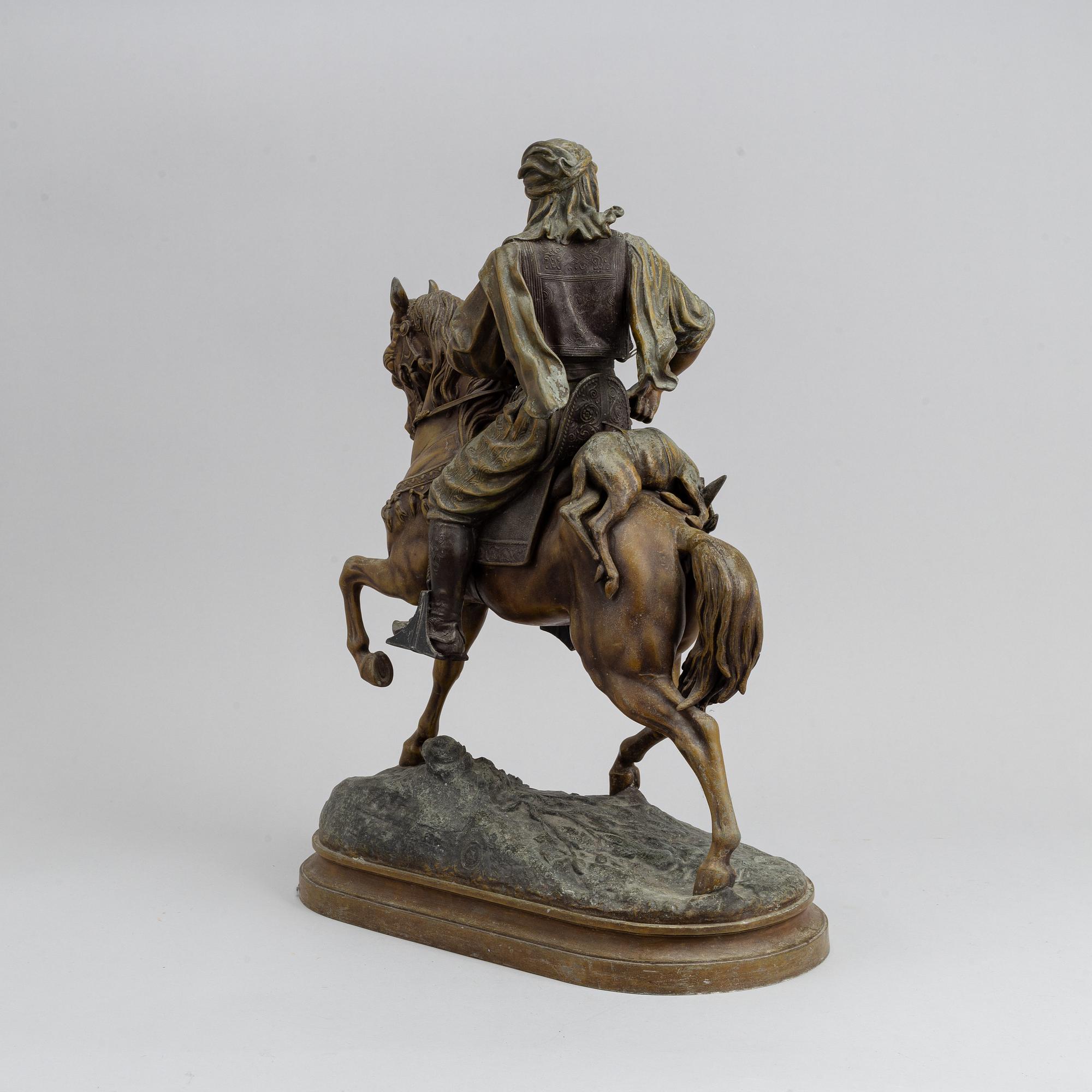 Émile Guillemin, after. Sculpture, zinc, signed in cast.