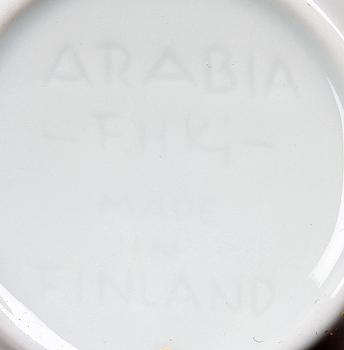SKÅLAR, 3 st, risporslin, Friedl Kjellberg, Arabia, Finland, 1900-talets mitt.