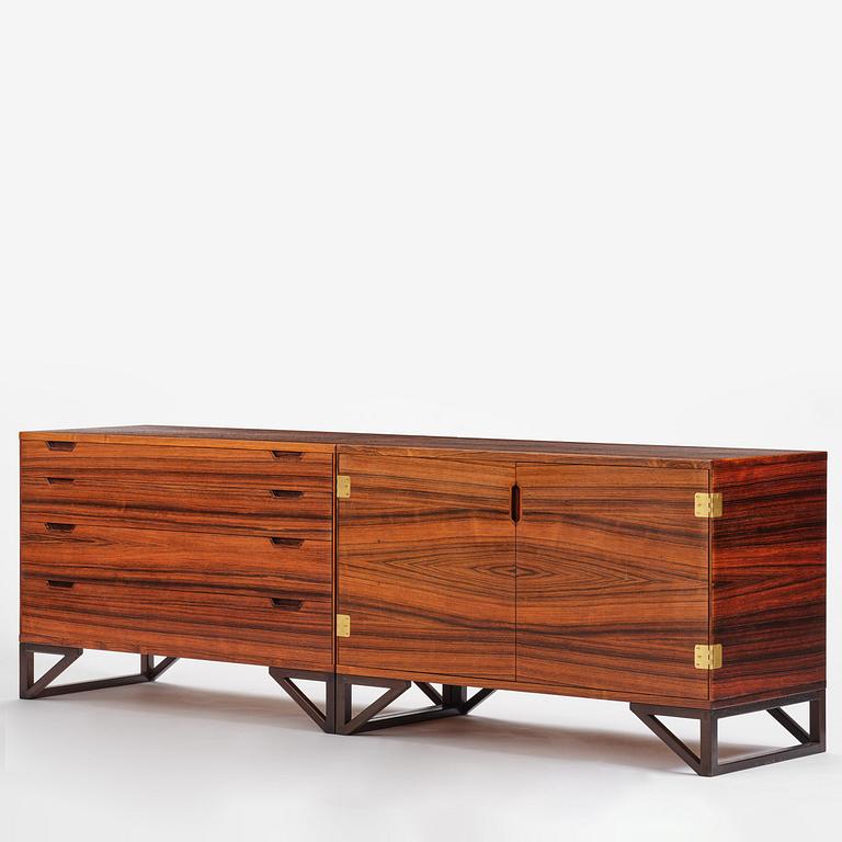 Svend Langkilde, byrå samt skåp, två delar, Langkilde Møbler, Danmark, 1960-tal.