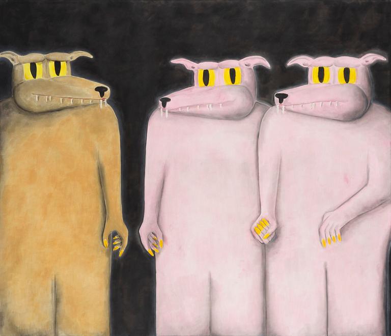 Andrew Sim, "Three Werewolves without Hair, One Gold (from the future)".