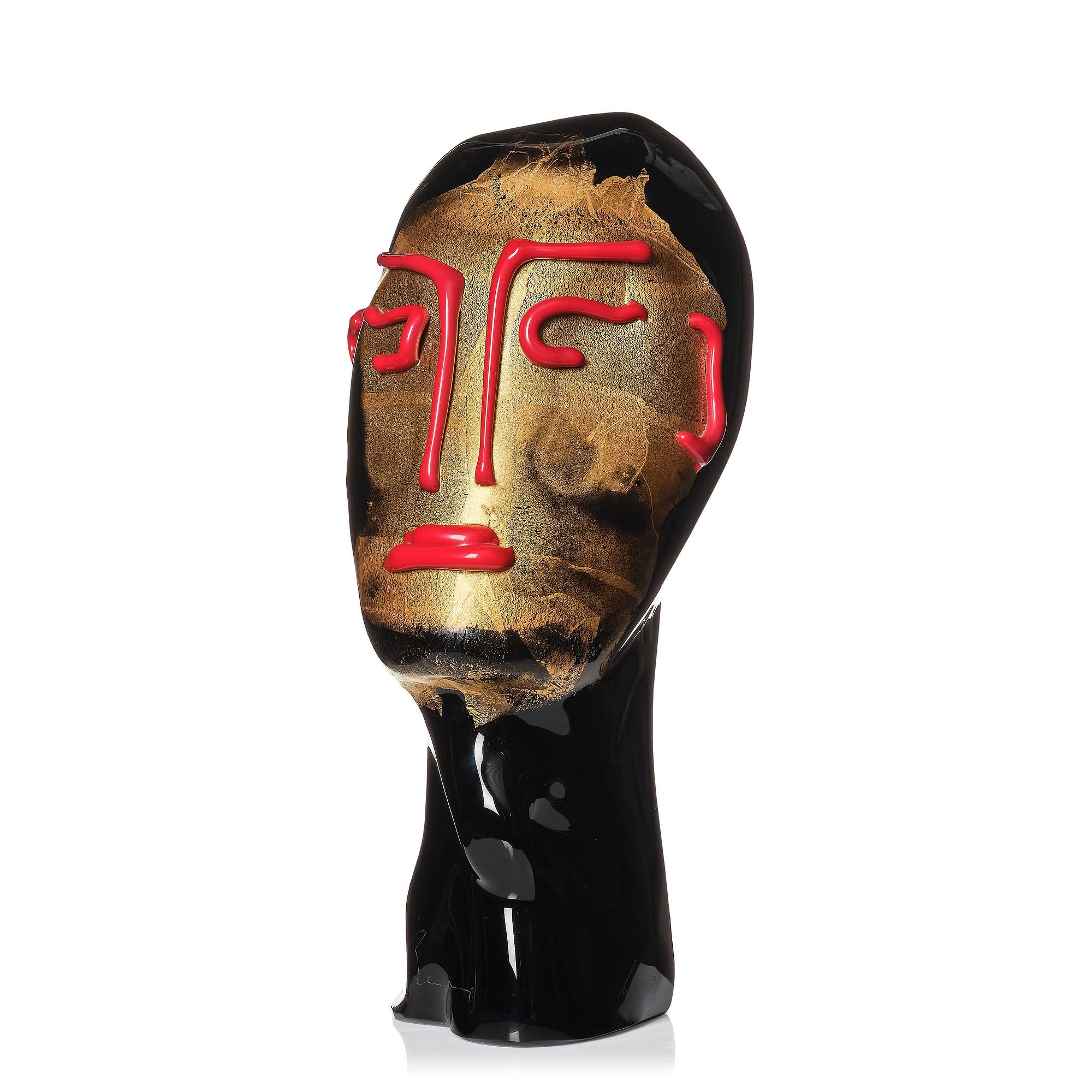 Luigi Benzoni, a glass sculpture of a head, Berengo Studio, Italy 2006.