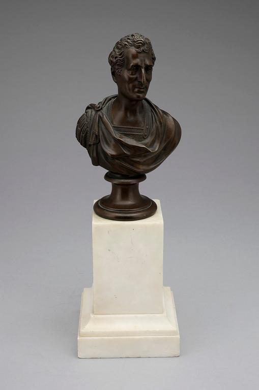 PORTRÄTTBYST, brons, 1800-talets andra hälft.