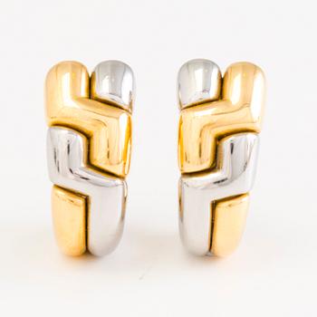 BULGARI, KORVAKORUT, 18K kultaa ja terästä.