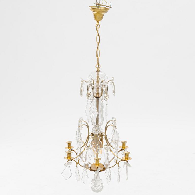 A Rococo style chandelier, mid/second half of the 20th century.