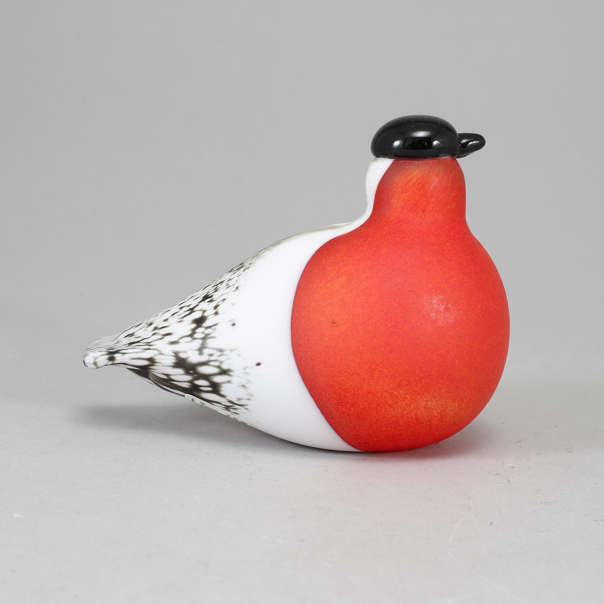 OIVA TOIKKA, a glass bird, Bullfinch (Punatulkku) 1994–. Signed O. Toikka Nuutajärvi.