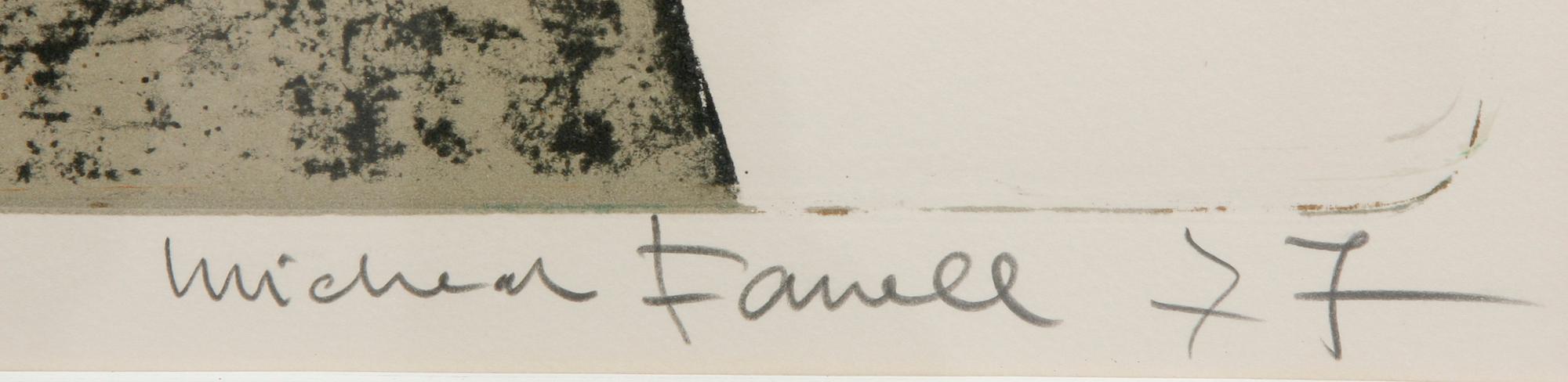 MICHAEL FARRELL, färglitografi, sign o dat 77, numr 96/100(?).