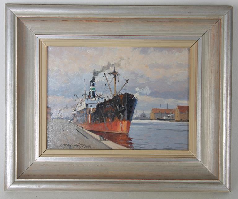 QUISTORFF, VICTOR, 3 st. Oljemålningar, sign.