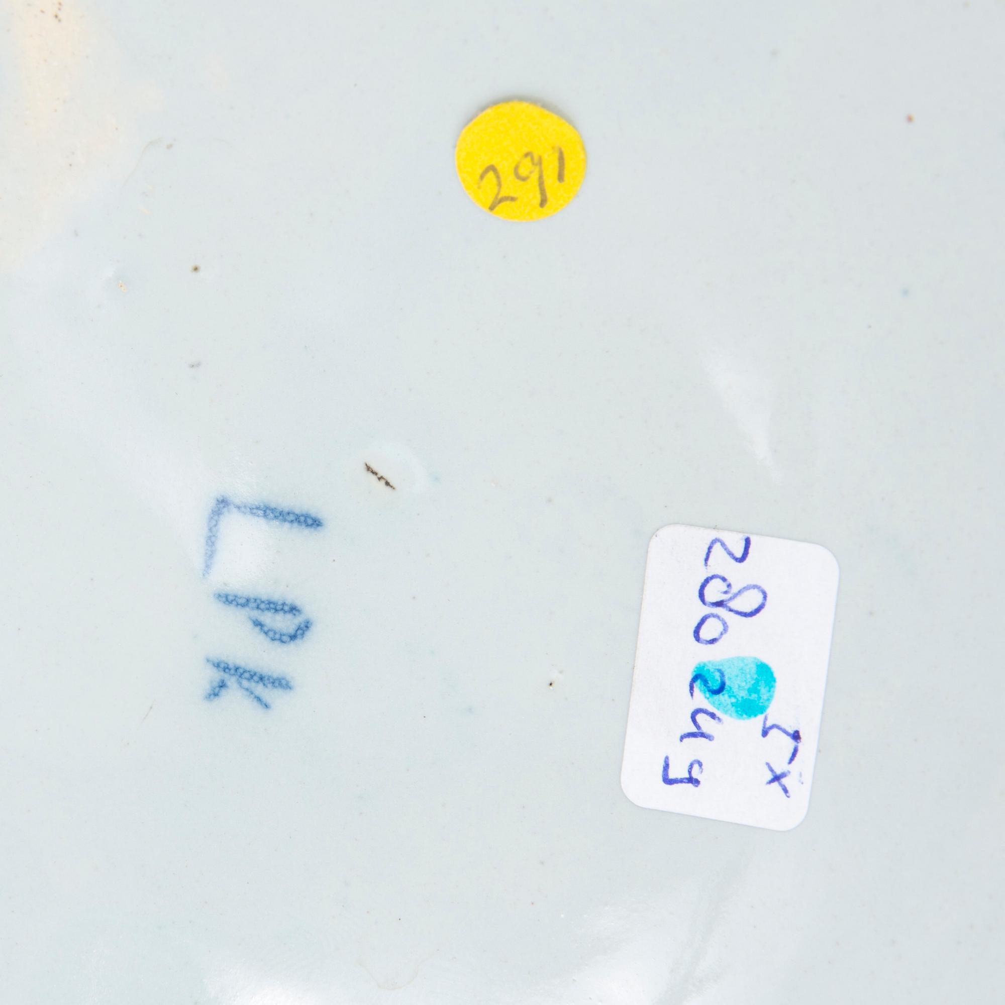 LOCKURNOR, 3 st, fajans, Delft 1700-tal.