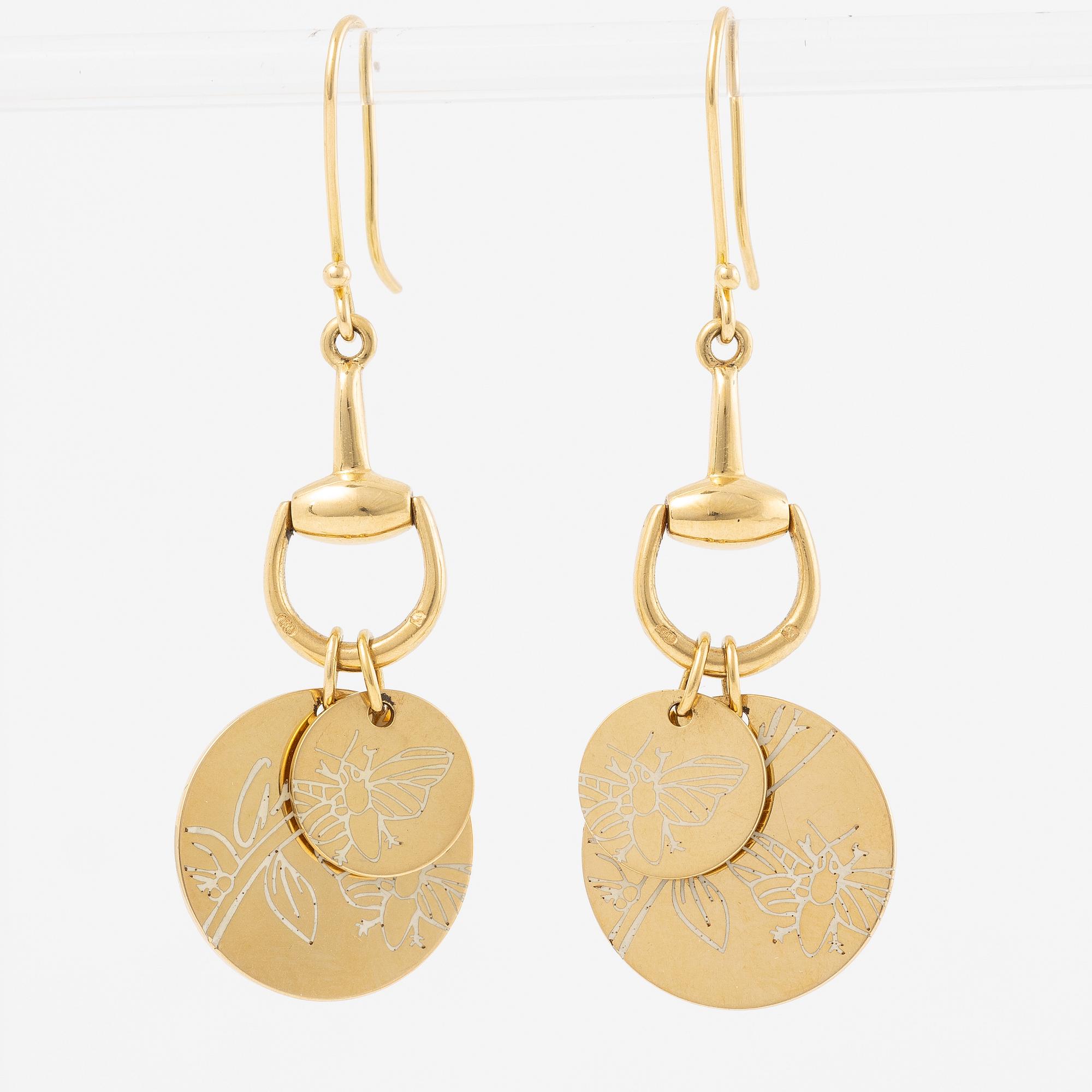 Earrings, Gucci, 18K gold.