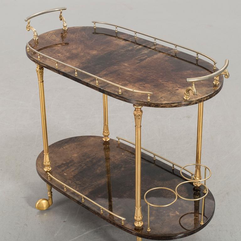 A SERVING TROLLEY ALDO TURA ITALY.