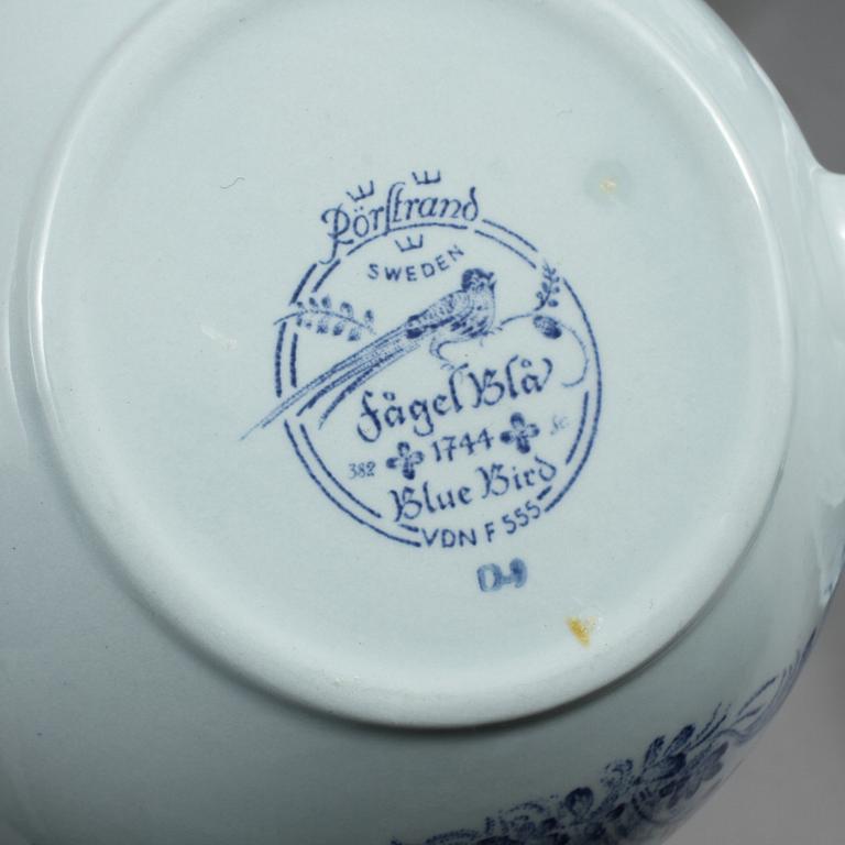 SERVISDELAR, 71 delar, porslin, "Fågel blå", Rörstrand, 1970/80-tal.