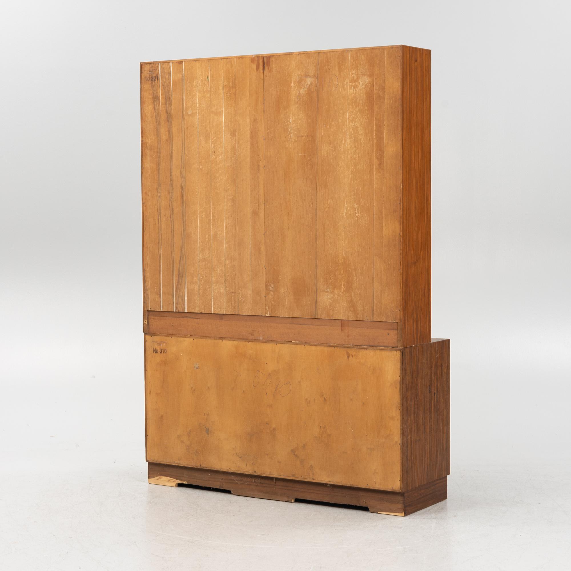 Sideboard with display cabinet, Wirserums Nya Möbelfabrik, Hultarp, third quarter of the 20th century.
