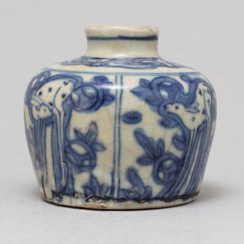 A blue and white vas, Ming dynasty, Wanli.