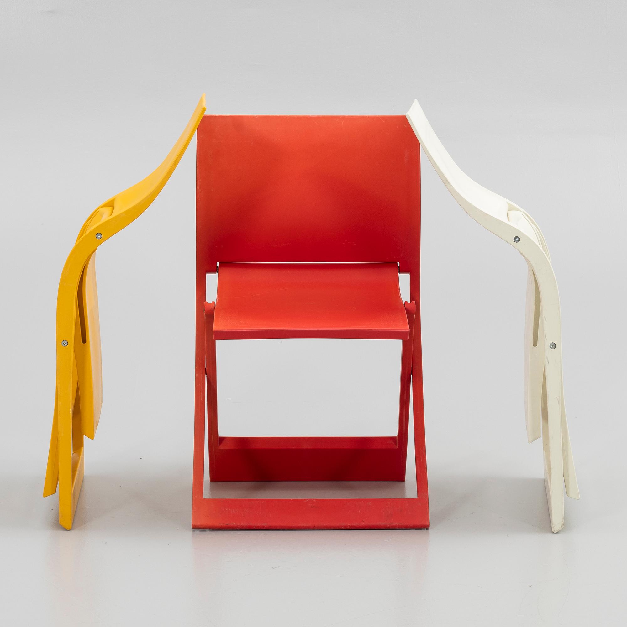 Jens Ring Bursche, fällstolar, 4 st, "Fun Waves", för Figurae di Jd., Italien, 2000-tal.