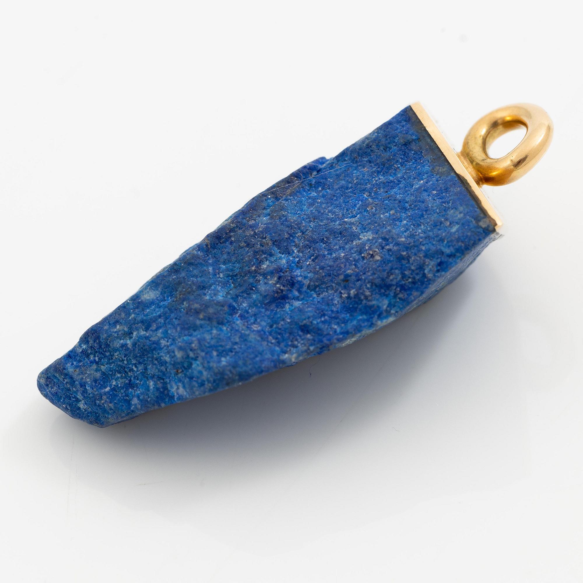Kristian Nilsson, hänge 18K guld och lapis lazuli.