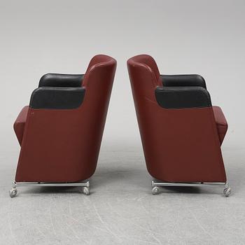 BÖRGE LINDAU & BO LINDEKRANTZ, a pair of 'Solo' easy chairs, Lammhults, 2000.