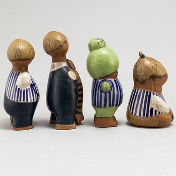 LISA LARSON, four stoneware figurines from the series 'Larsons ungar' for Gustavsberg.