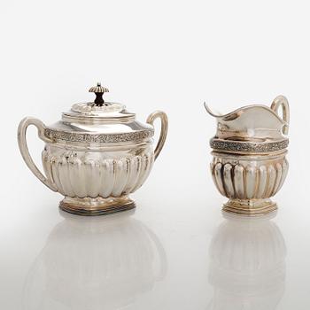 Coffee service, three parts, silver, Kultakeskus Oy, Hämeenlinna 1968-1980.
