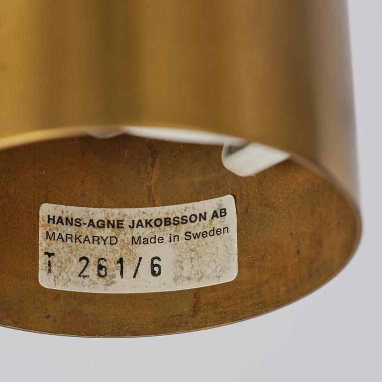 Hans-Agne Jakobsson, taklampa, modell T 261/6, Hans-Agne Jakobsson AB, Markaryd, 1950-tal.