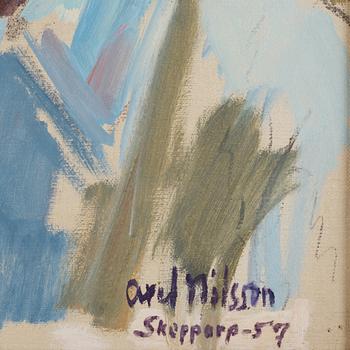 AXEL NILSSON,oil on canvas. Signed and dated Skepparp -57.