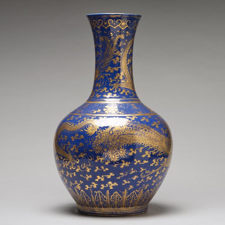 A large Chinese 'dragon and phoenix' vase, 20th Century.