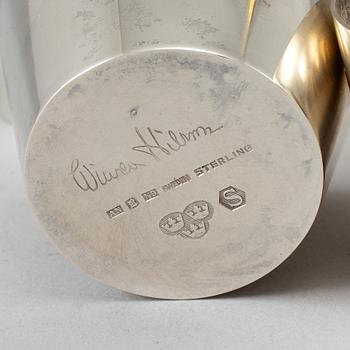 WIWEN NILSSON, 6 stering silver vodka cups with original box, Lund 1963.