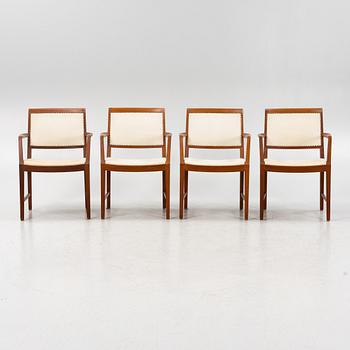 Bertil Fridhagen, four teak armchairs, Bodafors, Sweden, 1960's/70's.
