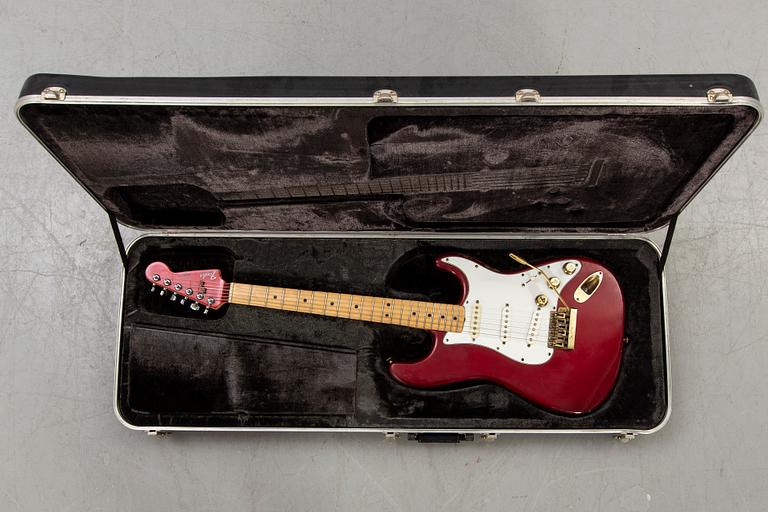 A 1980-81 Fender Stratocaster "Strat" electric guitar.