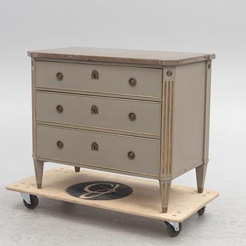 A Gustavian style chest of drawers, early 20th Century.