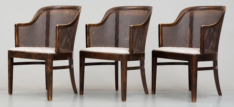 FÅTÖLJER, 3 st, "Visita", Nordiska Kompaniet, trol Axel Einar Hjorth, 1930-tal.