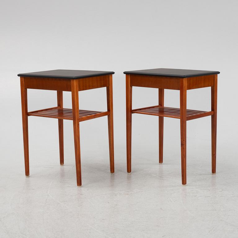 Pair of bedside tables, second half of the 20th century.