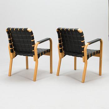 ALVAR AALTO, four late-20th-century '45' armchairs for Artek.