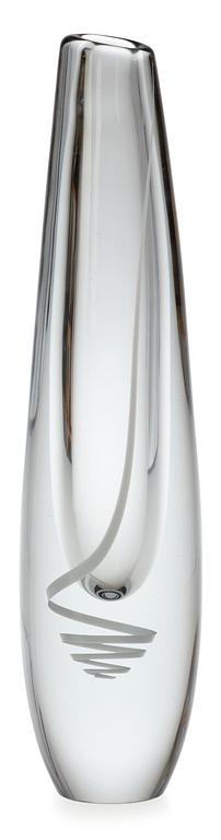 A Gunnel Nyman 'Serpentin' glass vase, Nuutajärvi, Notsjö, Finland 1957.