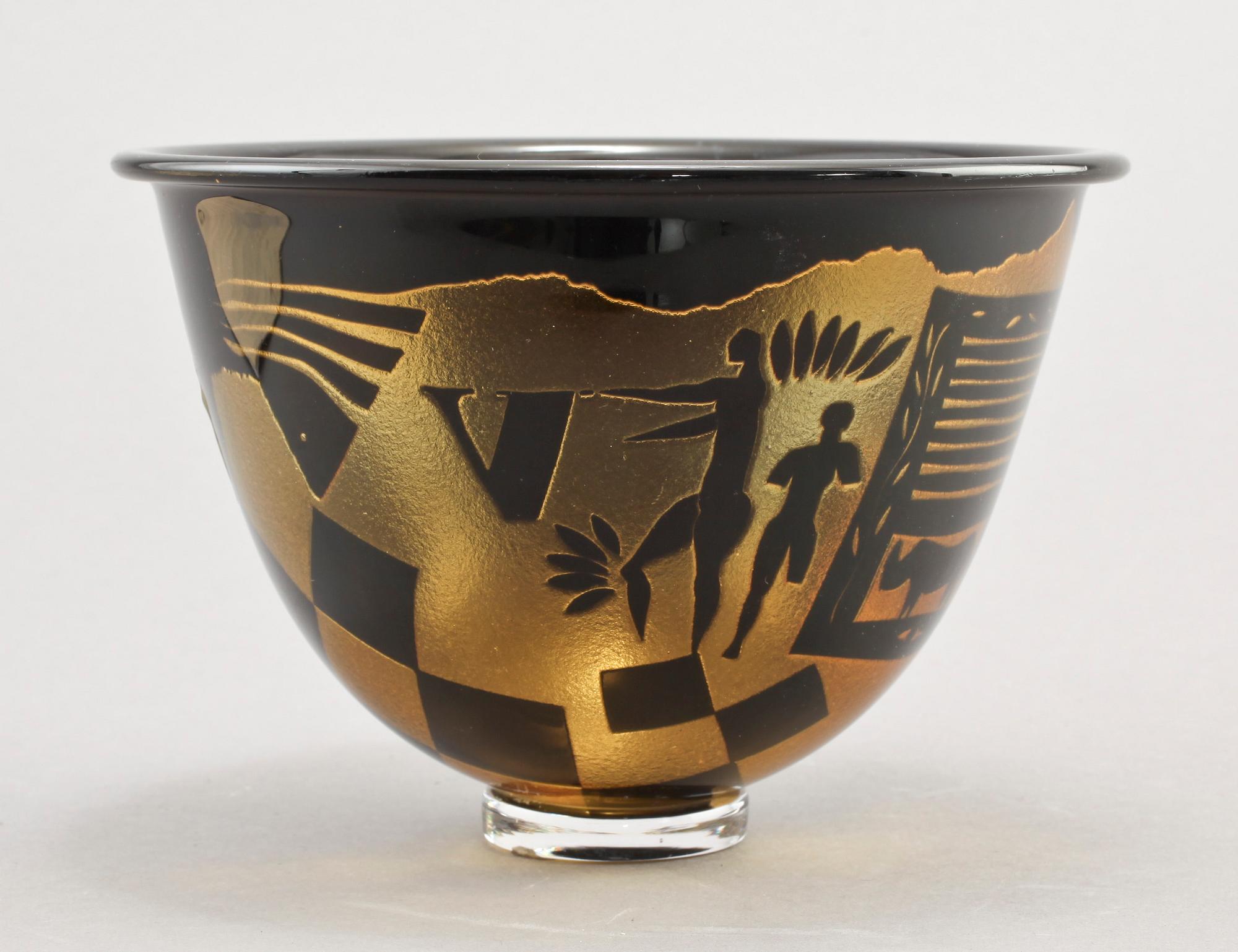 SKÅL, glas, Klas-Göran Tinbäck, Kosta. Sign Kosta, 80 - 74, Tinbäck, Unik.