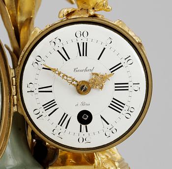 A French Louis XV-style late 19th century table clock.