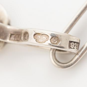 Karl-Ingemar Johansson, collier och armband, silver,