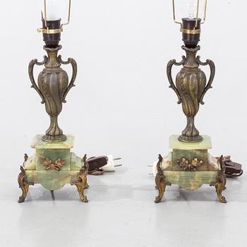 A pair of table lamps, second half fo the 20th century.
