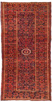 An Antique Beshir carpet, ca 275x145 cm.