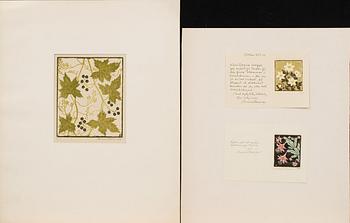 ANNIE BERGMAN, 3 woodcut, signed.