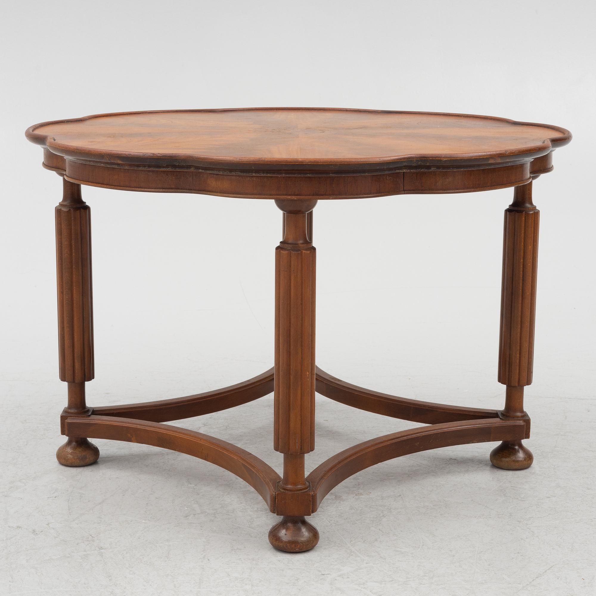 A Swedish Grace coffee table, Förenades Möbler, AB Förenade Möbelfabrikerna, Linköping, 1930s.