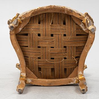 A neo-rococo bergère, mid 19th century.