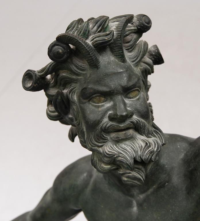 SKULPTUR, brons, kopia från Pompeji, 1900-tal.