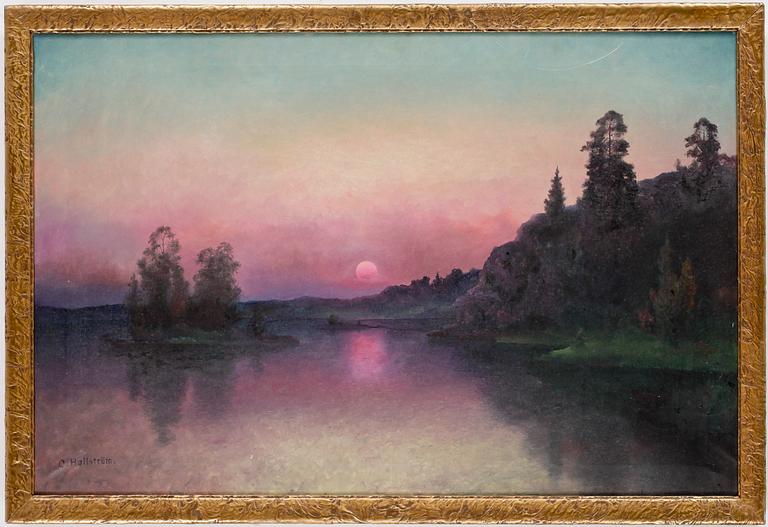 CARL HALLSTRÖM, olja på duk, signerad.