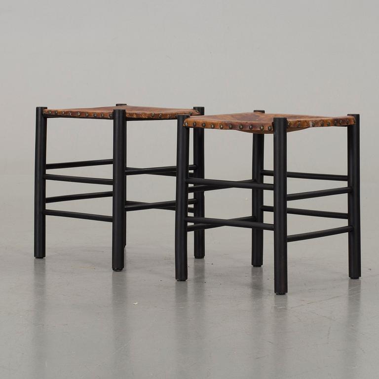 A PAIR OF STOOLS SECOND HALF OF 20TH CENTURY,