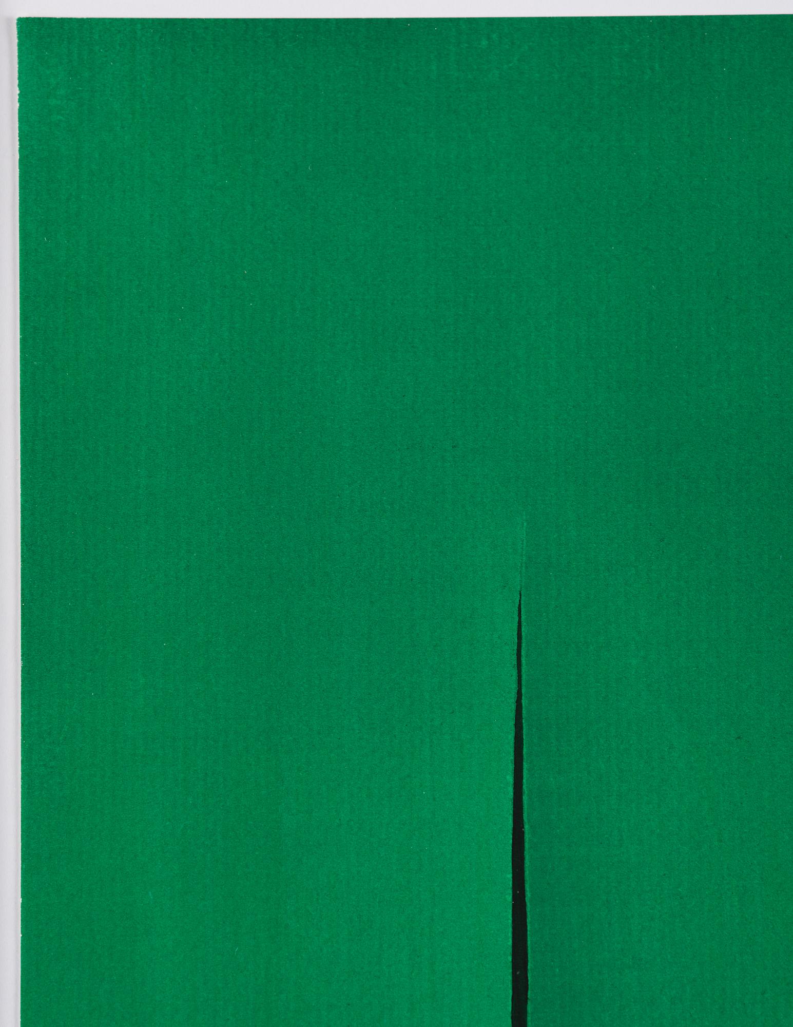 Lucio Fontana, efter, After Concetto Spaziale from  XX:e siècle no 12 1959.