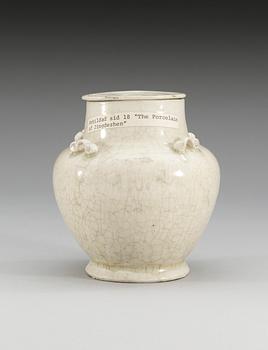 A qingbai jar with cover, Song dynasty (960-1279).