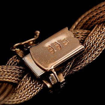 ARMBAND, 18 k guld, 1900-talets andra hälft. Vikt ca 25 gram.