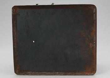 LEKSAKSPIS med tillbehör, 8 delar, plåt, järn samt koppar, 1800/1900-tal.