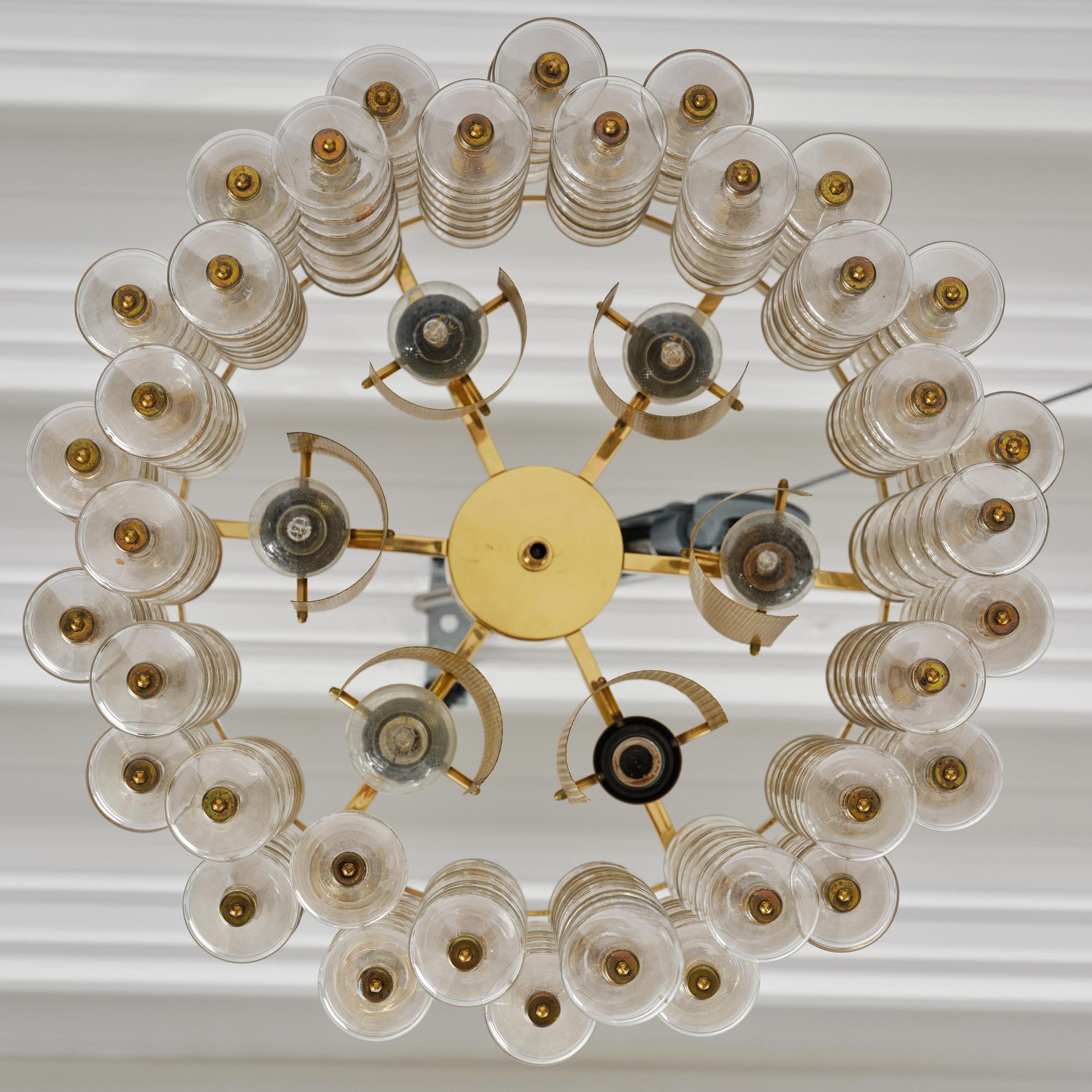 Hans-Agne Jakobsson, an "Estrella" ceiling lamp model "T 580", Hans-Agne Jakobsson AB, Markaryd, 1960s-70s.