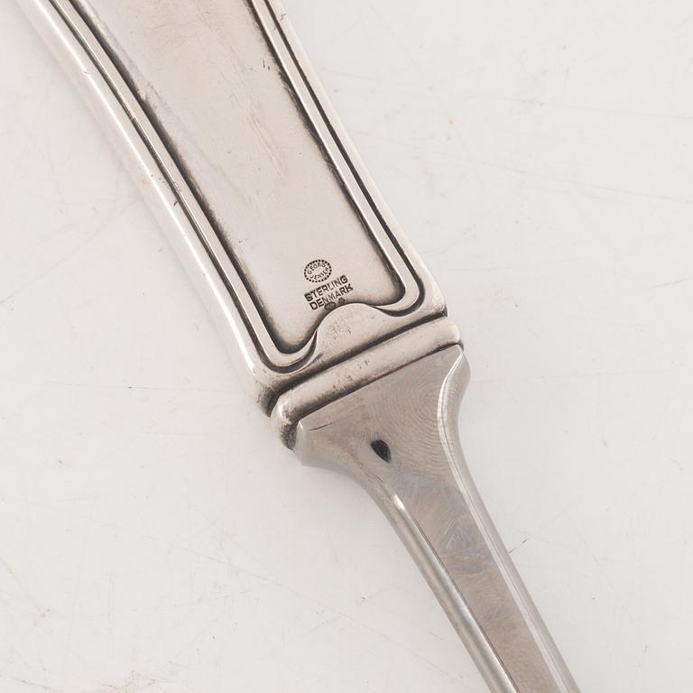 Georg Jensen, tranchergaffel, sterlingsilver, Gammal Dansk/Old Danish, Danmark.